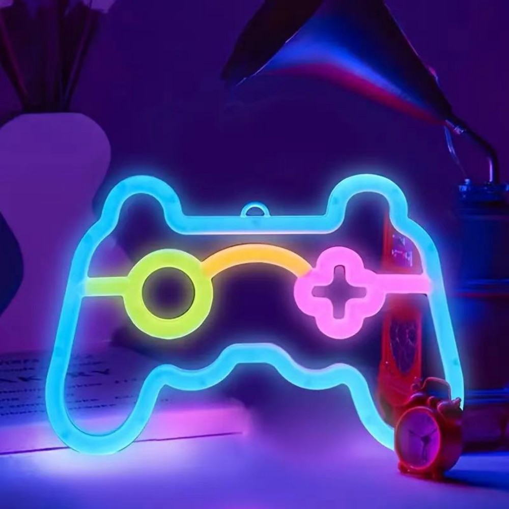 Gaming Accessories Led - 1個 USB給電式ゲームコントローラーネオンサインLEDライト ゲーマーの部屋の装飾、子供部屋、壁、パーティー、ゲームデスクのナイトライト用