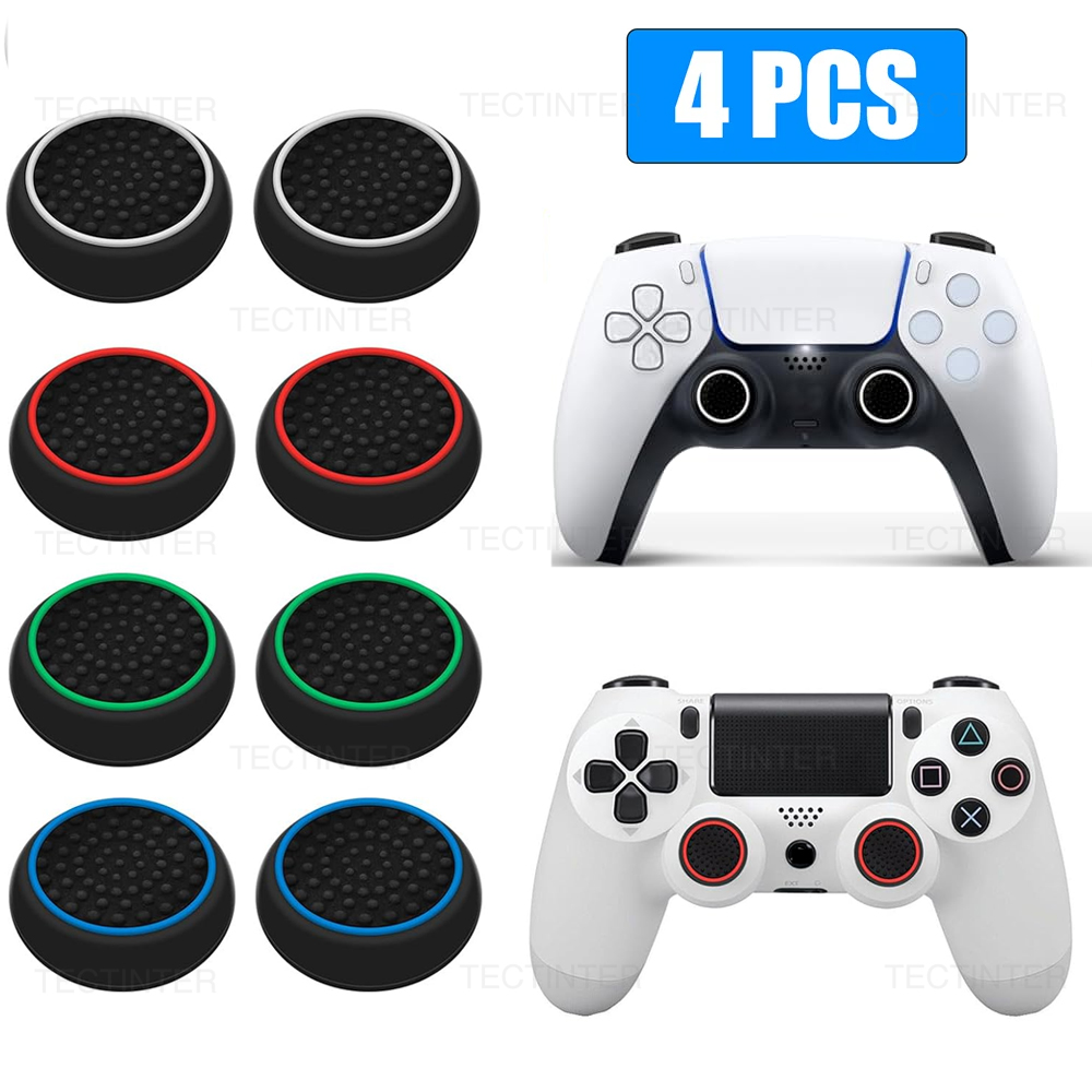 Gaming Accessories For Xbox Series X - 4 個のシリコン製アナログサムスティックグリップキャップ PS5/PS4/PS3/Switch 2 カバー Xbox
