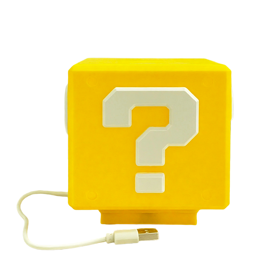 Gaming Accessories Led - 2026年版 クエスチョンブロックランプ サウンドエフェクト付き USB給電 LEDナイトライト ゲーミングルーム装飾用