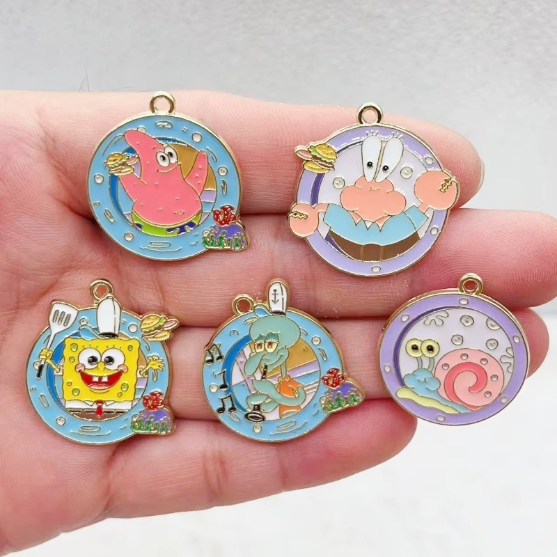 Gaming Accessories Gifts - 10個入り漫画アニメ合金オイルドロップペンダント、DIYアクセサリーキーホルダーバッグペンダント