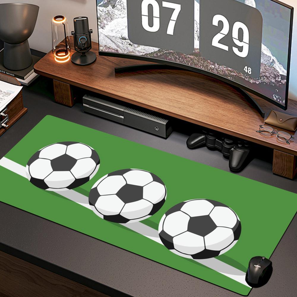 Gaming Accessories Wallpaper - サッカー壁紙マウスパッド新しいコンピュータホームマウスパッド XXL デスクマット天然ゴムオフィスアンチスリップゲームアクセサリーパッド
