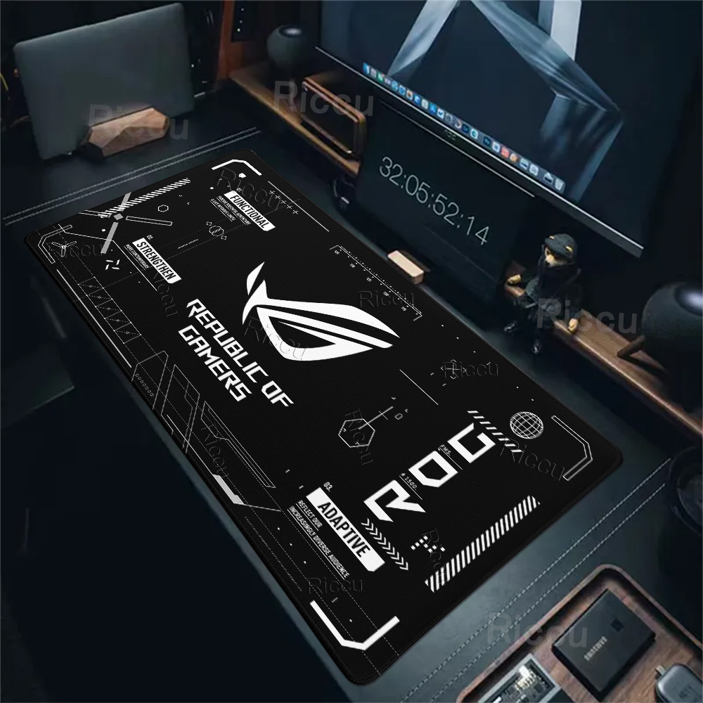 Gaming Accessories Asus - HD ASUS ゲームラグ拡張型美学マウスパッドデザイン ROG ミニマリストコンピュータゲーマー滑り止めキーボードロックエッジオフィスアクセサリー