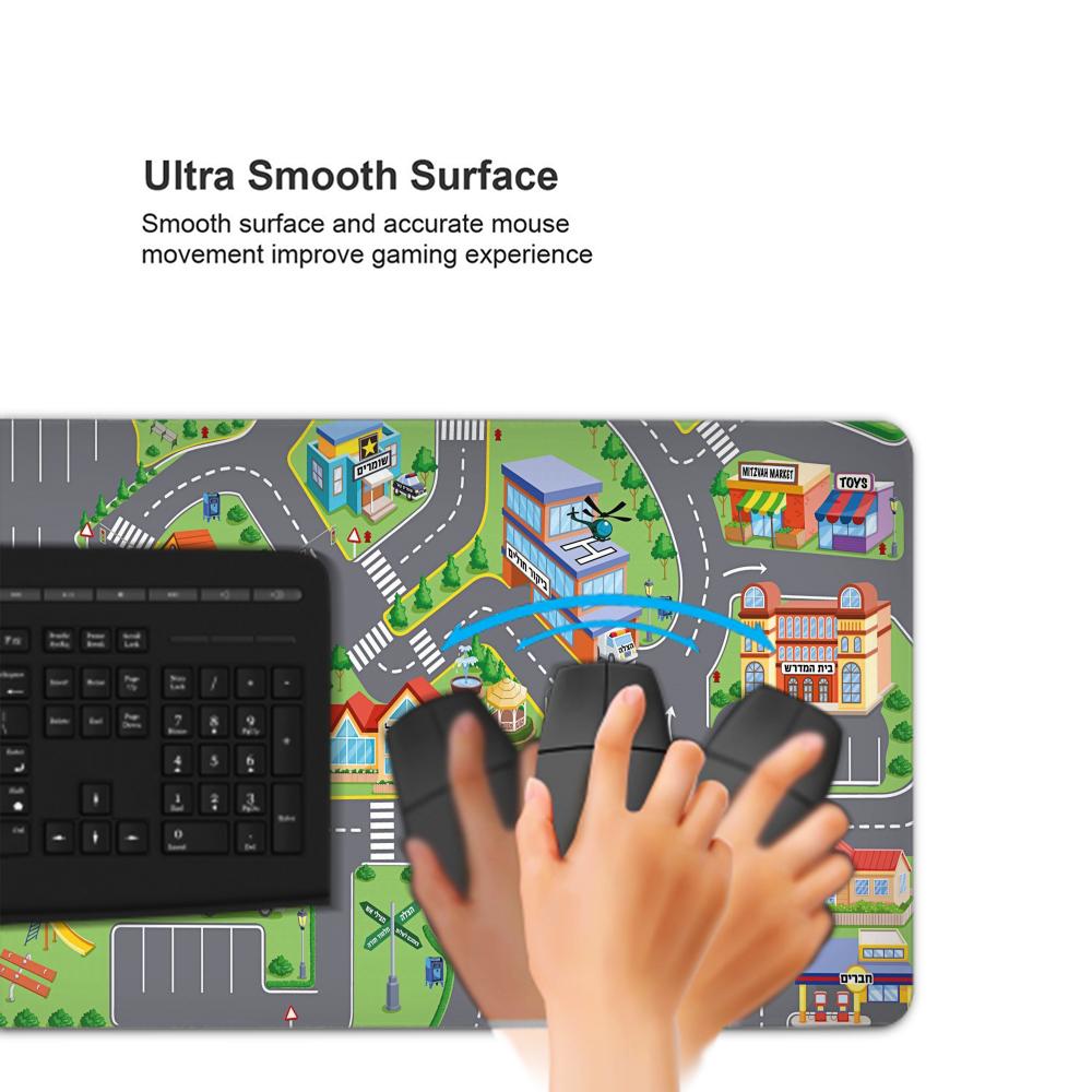 PCゲームセットアップアクセサリーシティロード漫画マウスパッ - Gaming Accessories For Your Desk のレビューと価格