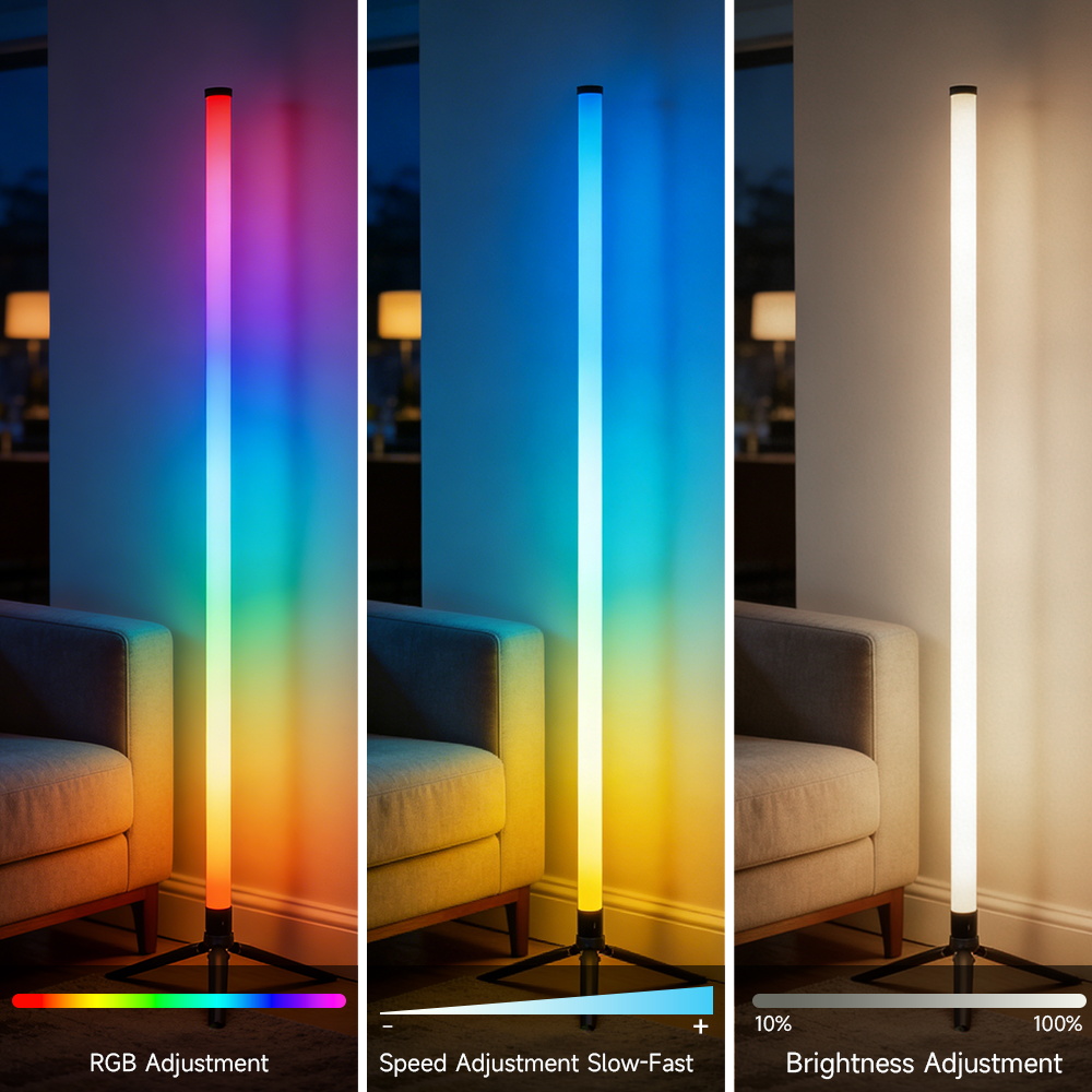 スマートLEDフロアランプ RGB リモコン＆アプリ操作 音 - Gaming Accessories Led のレビューと価格
