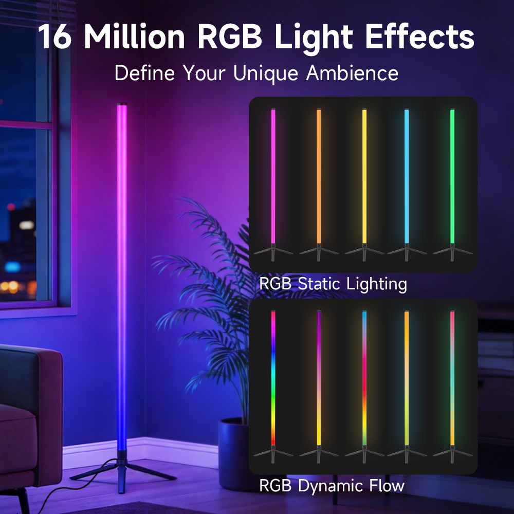 スマートLEDフロアランプ RGB リモコン＆アプリ操作 音 - Gaming Accessories Led のレビューと価格
