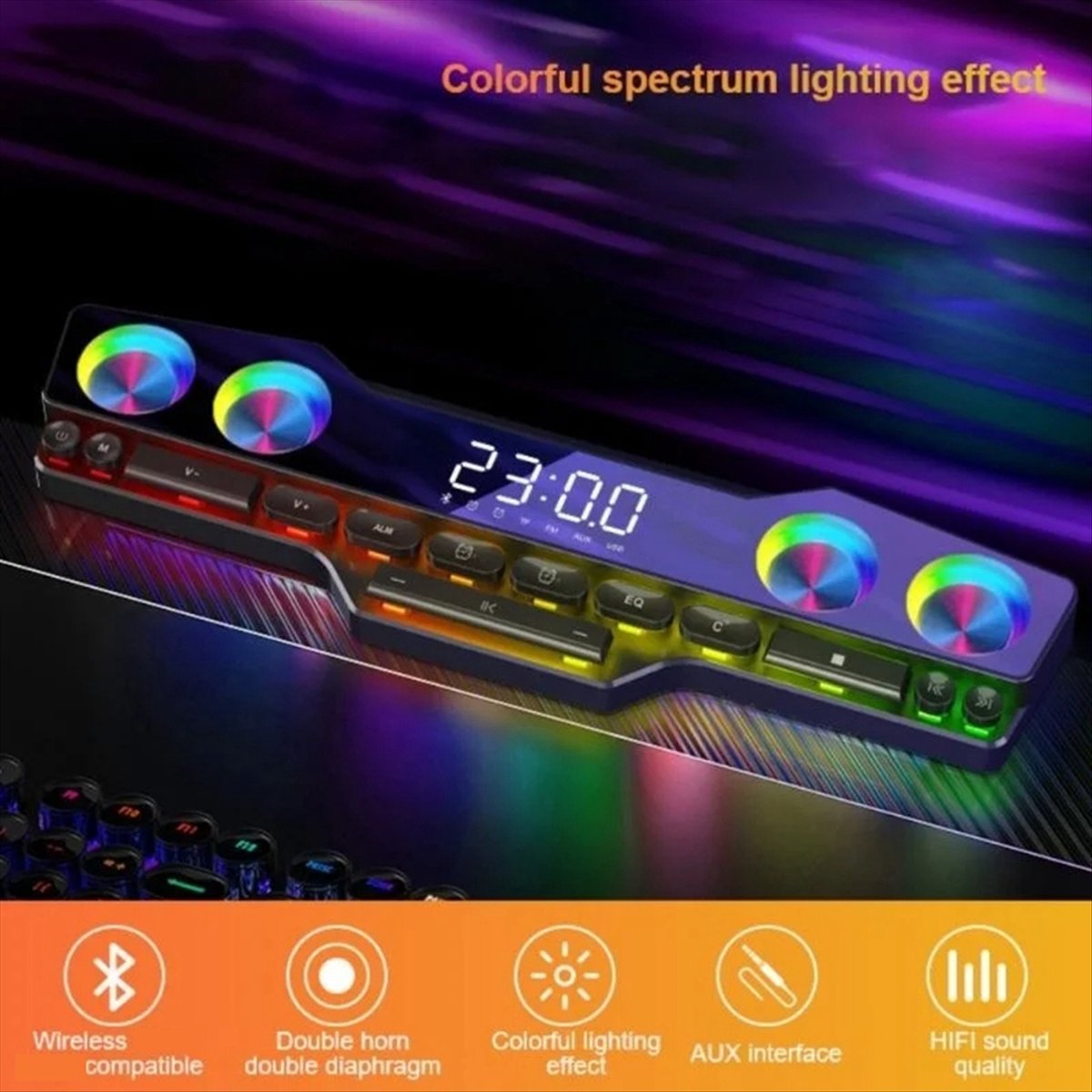 DTC5 V18 ダズルカラースピーカー ホームデスクトップ - Gaming Accessories Led のレビューと価格