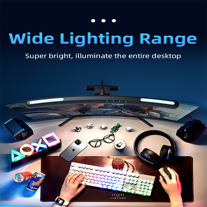 LEDカーブモニターライトバー,RGBコンピュータースクリー - Gaming Accessories Led のレビューと価格