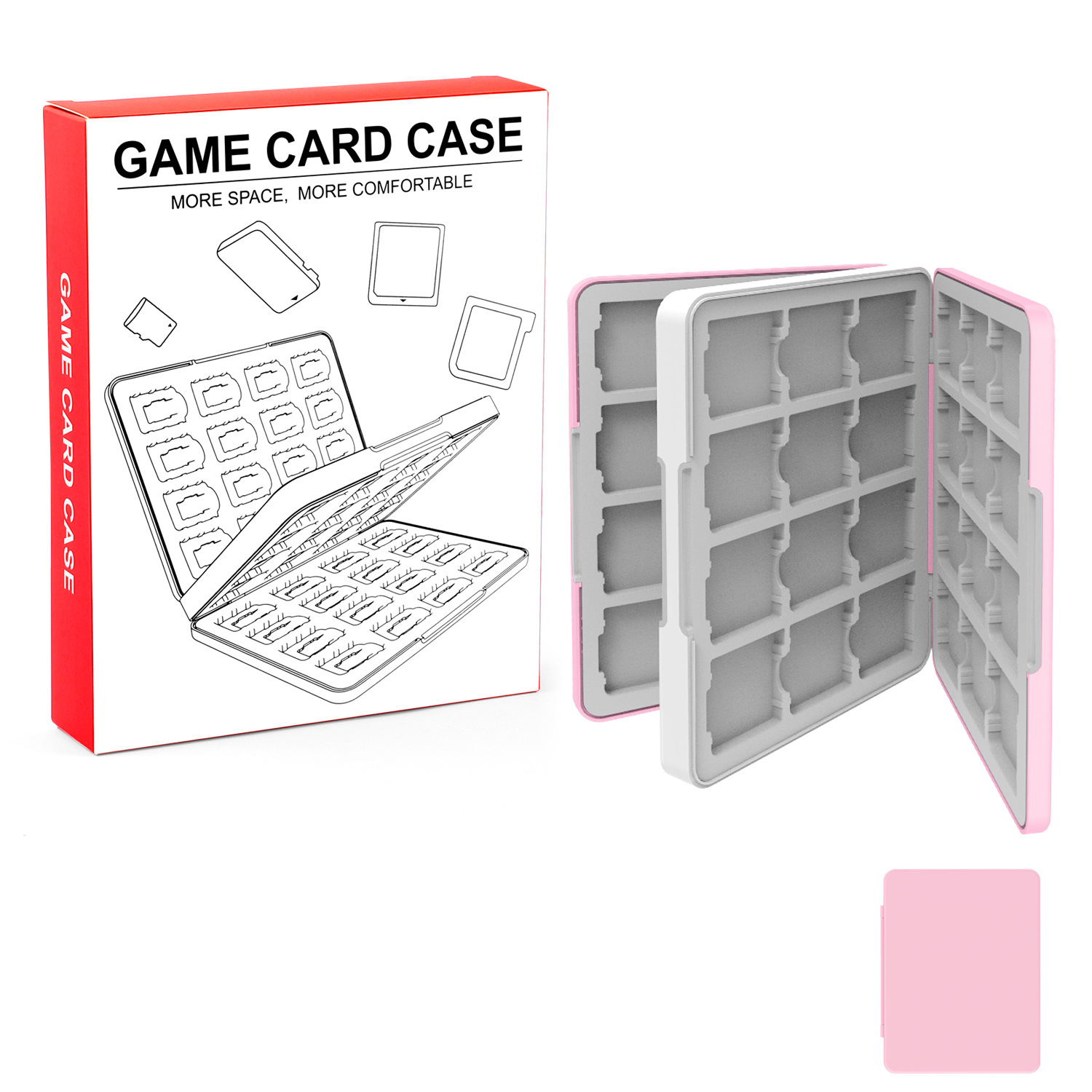 48 in 1 ゲームカードメモリーカード収納ボックスホルダ - Gaming Accessories Box のレビューと価格