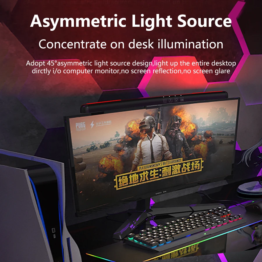 USB 無段階調光スクリーン吊り下げライト曲面スクリーンモニ - Gaming Accessories Led のレビューと価格