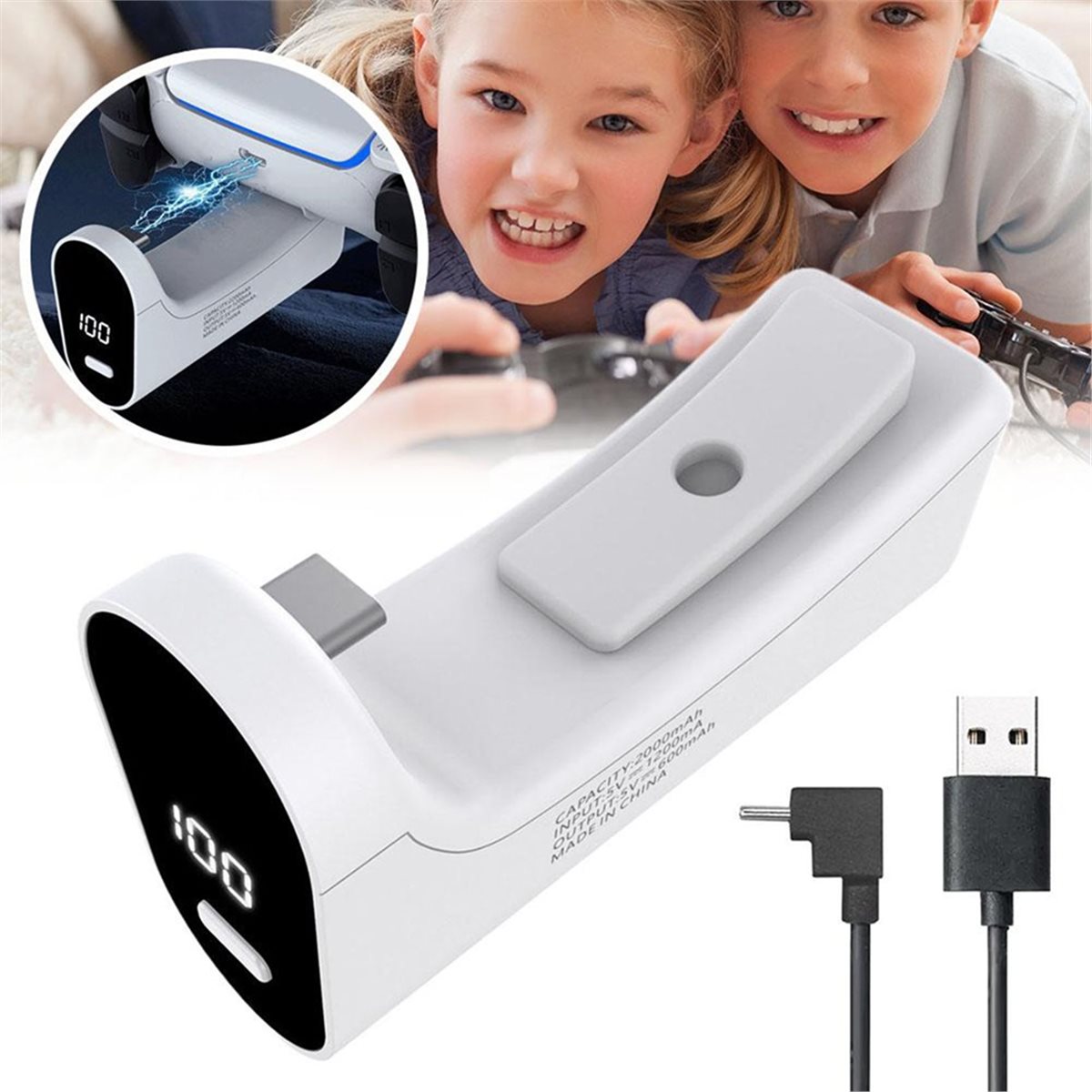 ゲームコントローラー用充電バッテリー 2000mAh USB - Gaming Accessories Led のレビューと価格