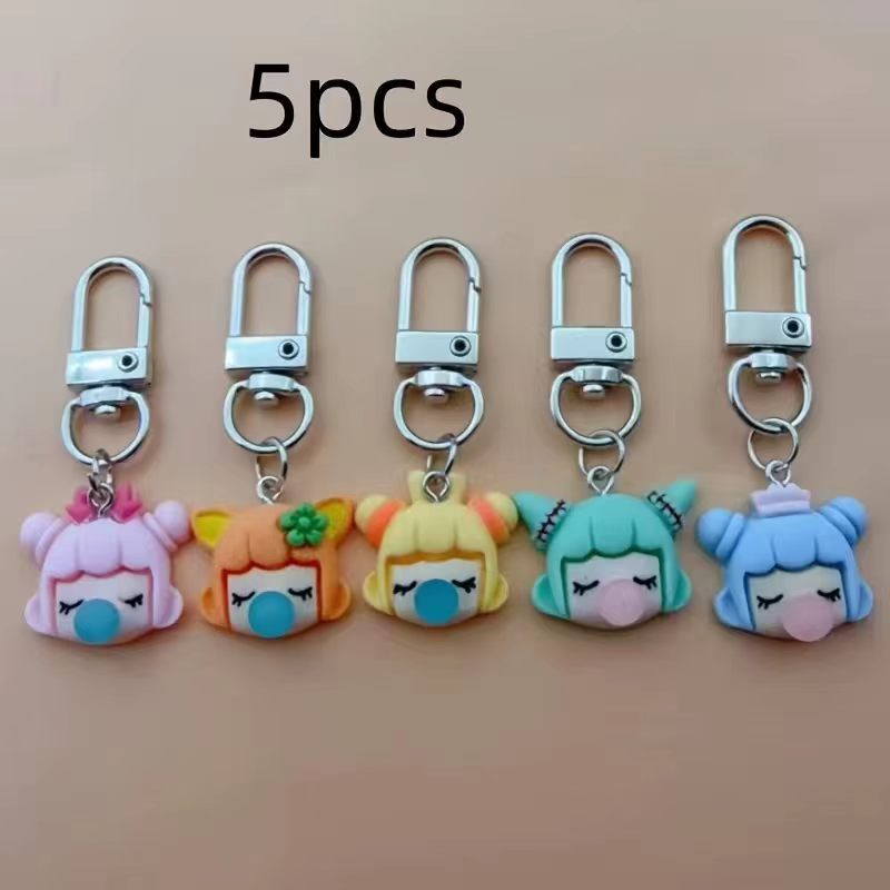 樹脂製の女の子キーホルダー5個セット、バッグや車のアクセサリ - Gaming Accessories Gifts のレビューと価格