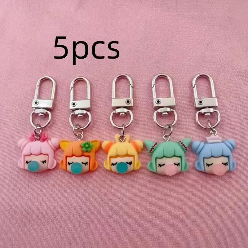 樹脂製の女の子キーホルダー5個セット、バッグや車のアクセサリ - Gaming Accessories Gifts のレビューと価格
