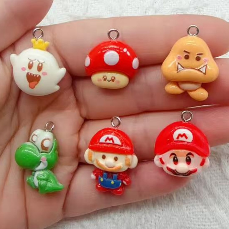 10個入り樹脂製漫画ペンダント、DIYジュエリー製作イヤリン - Gaming Accessories Gifts のレビューと価格