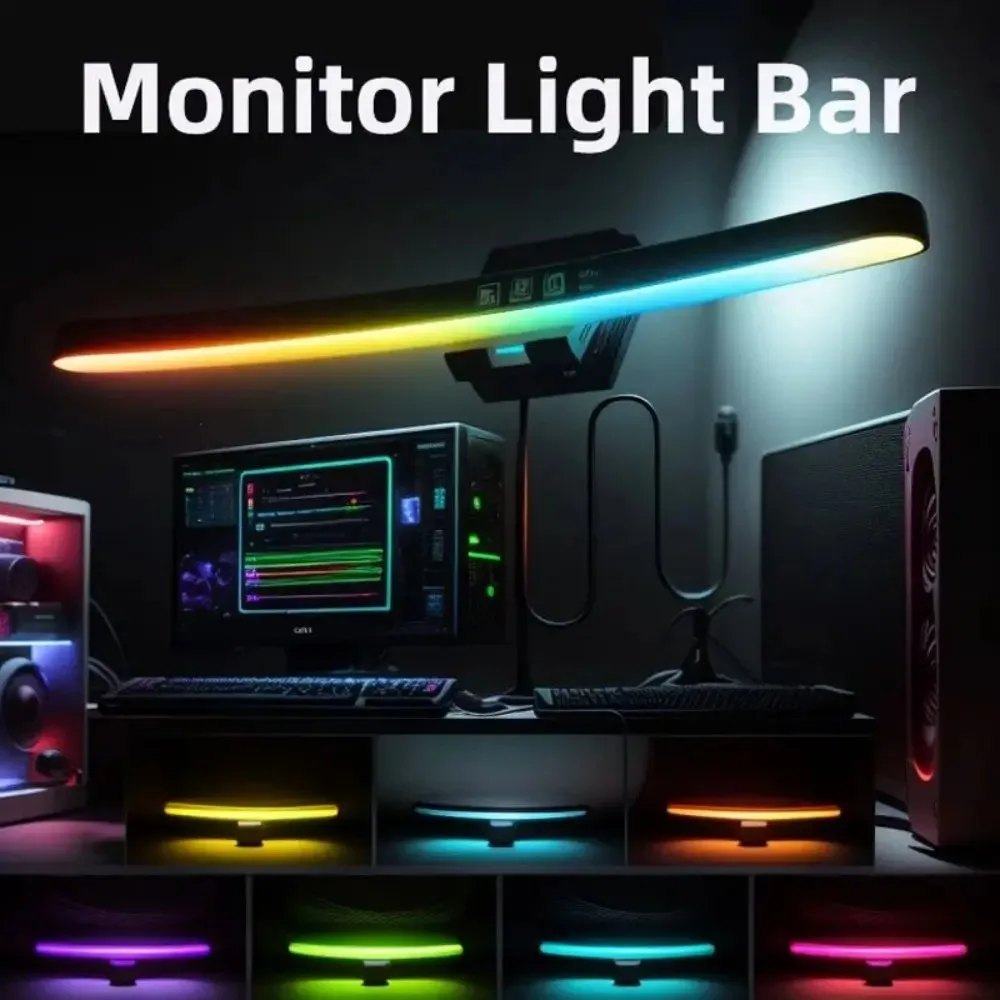 コンピューターモニターライトバーRGB音楽リズムスクリーンハ - Gaming Accessories Led のレビューと価格